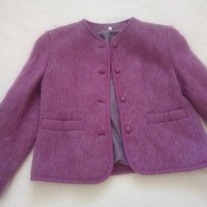 Scotland purple wool mohair vintage jacket